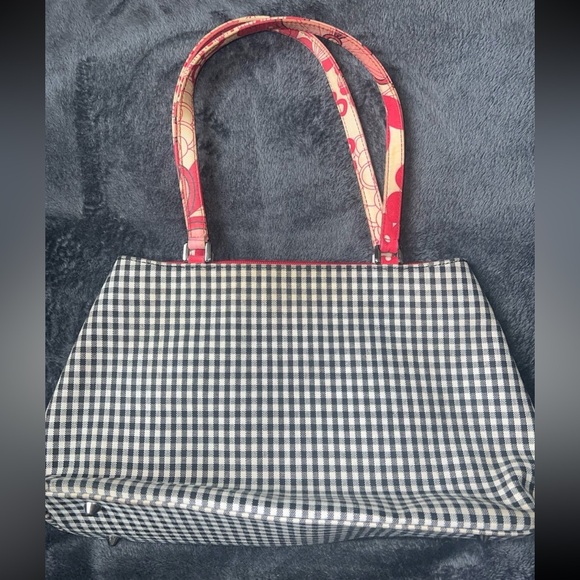 Vintage Checkered bag by Isabella Fiore (READ DESCRIPTION & SEE PICS) - Picture 5 of 12
